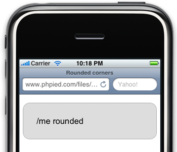 Rounded corners