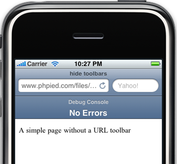 Toolbars displayed