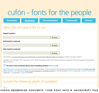 Cufon Generator
