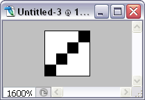 Figure 10. Creating a 4x4 pixel diagonal line