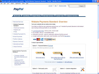 Additional PayPal buttons that can be integrated into your site