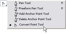 Selecting the Convert Point Tool