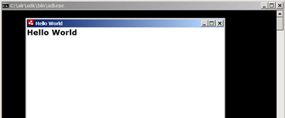 Our Hello World application, with the ADL console