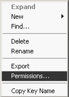 Permissions on the right click menu