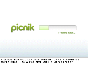 The Picnik load screen